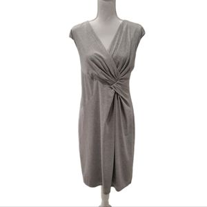 Anne Klein Silver Faux Wrap Dress